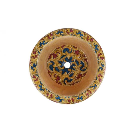 keramia mosdotal mintas festett mosogato kor alaku tal furdoszoba konyha mosdokagylo toszkan korall olasz pince borozo kezmoso country provence elegans klasszikus.jpg